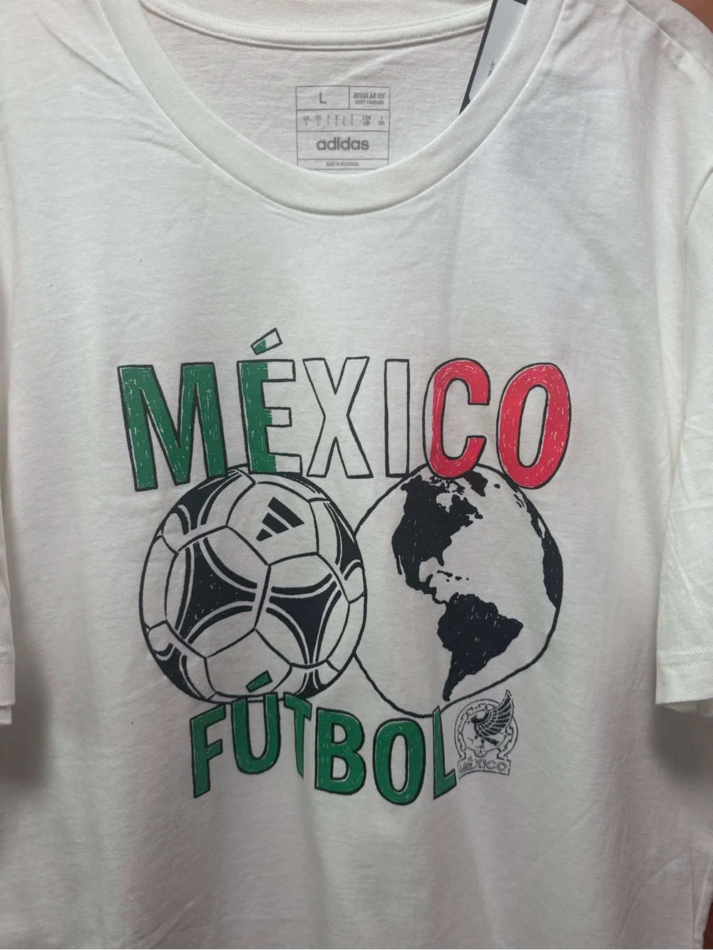 Bundle 4 $10 items for $30 adidas Mexico Futbol Soccer Graphic Tee Red & Green L